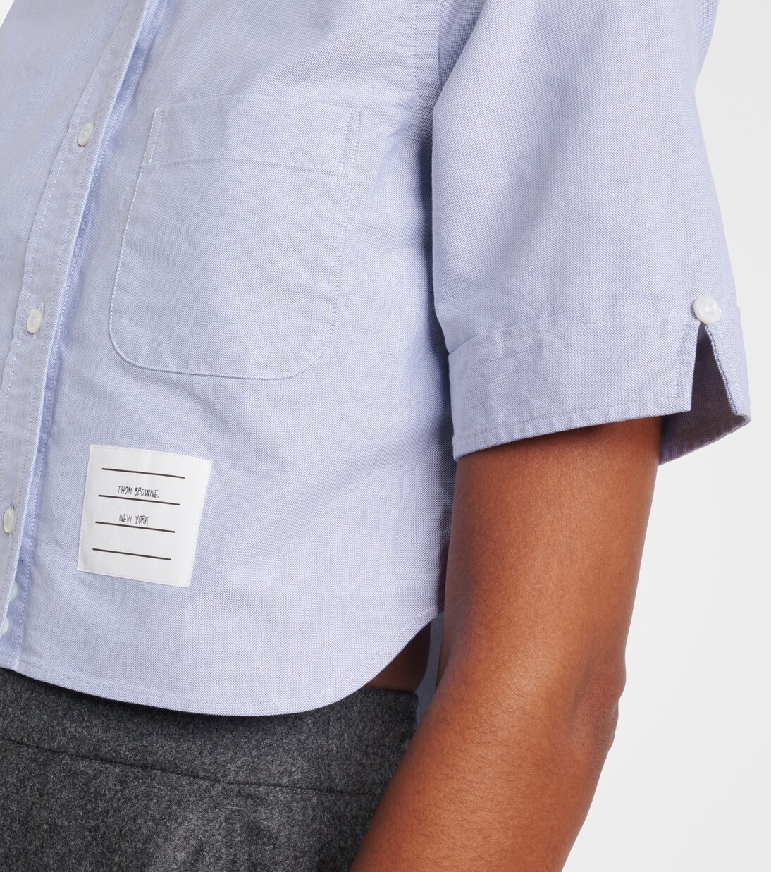Camisa cropped de algodón  | Thom Browne