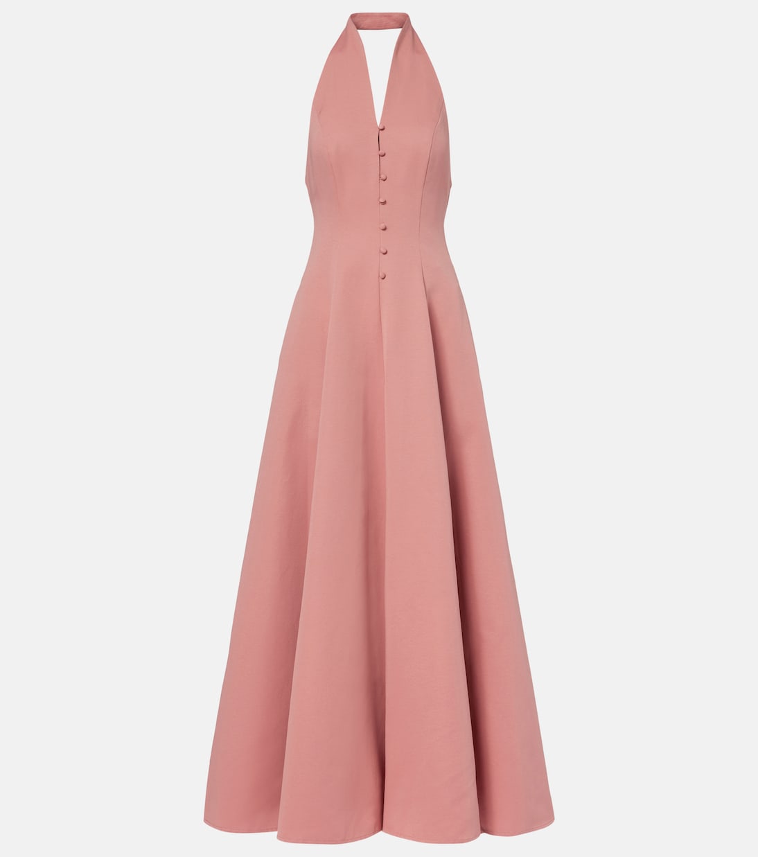 Stella halterneck cotton-blend gown | Staud