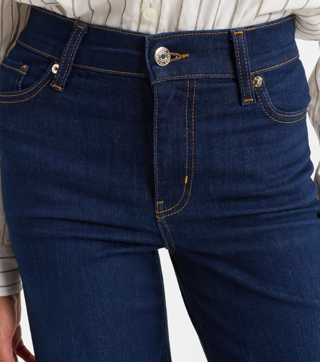 Le Slim high-rise wide-leg jeans | Frame