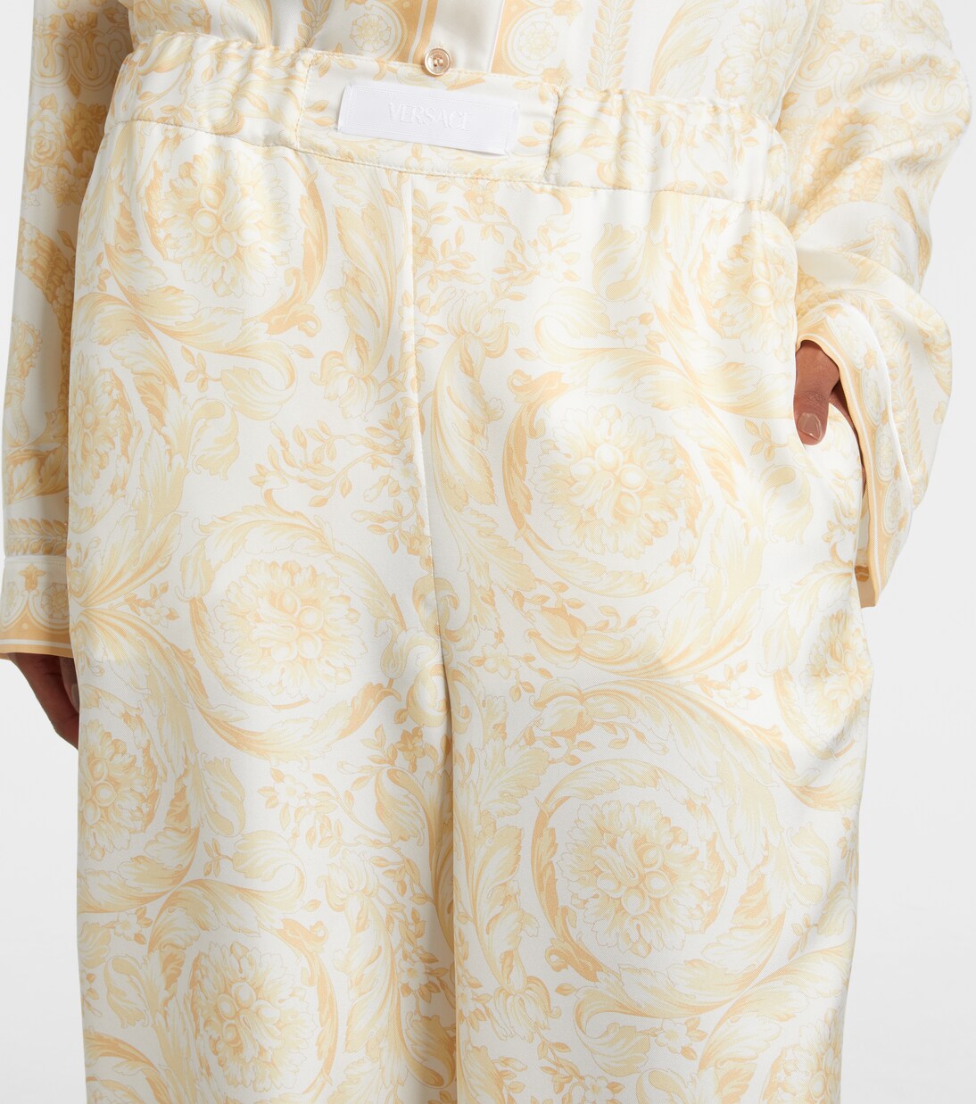 Palazzo-Hose Underwater Barocco aus Seide | Versace