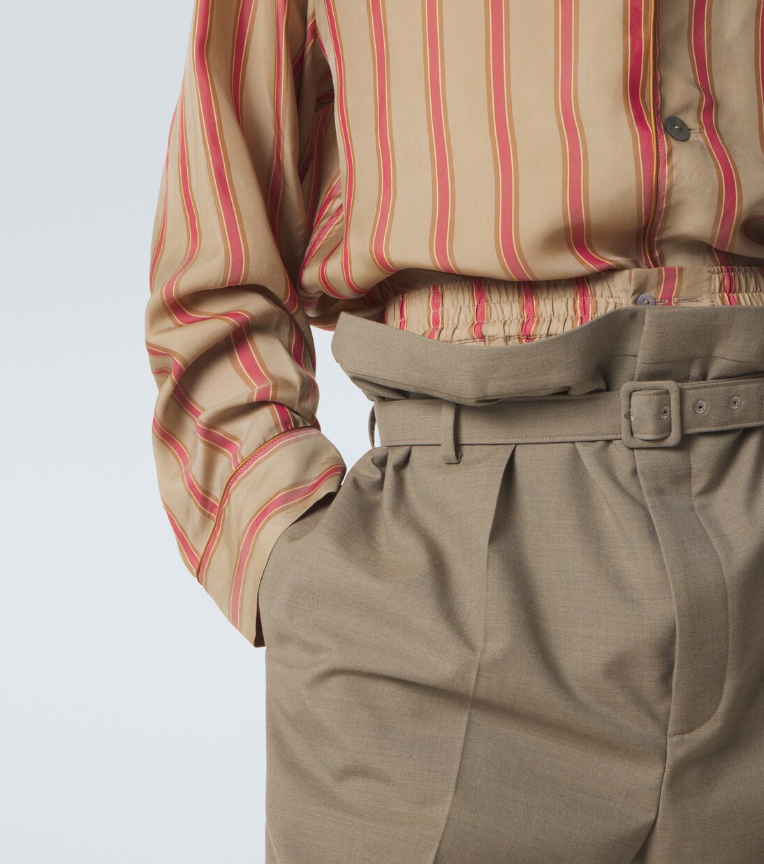 Striped twill shorts | Saint Laurent