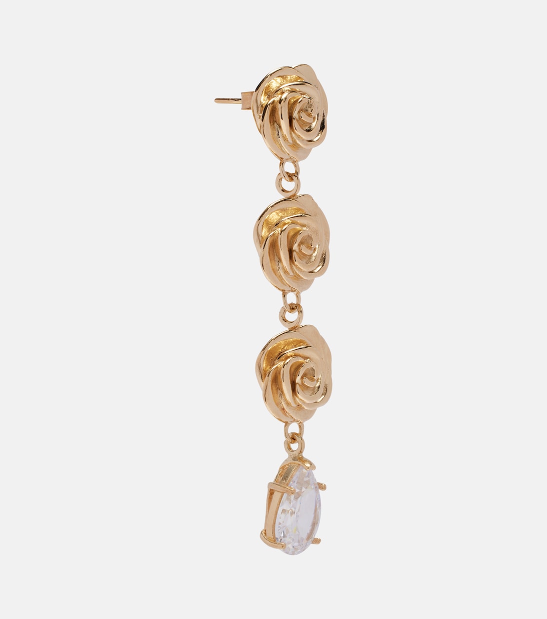 Crystal-embellished gold-plated drop earrings | Magda Butrym