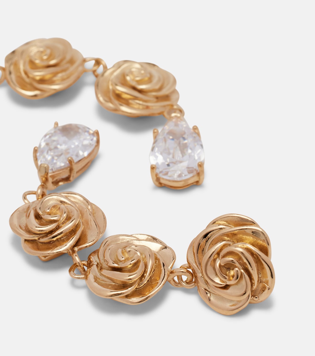 Crystal-embellished gold-plated drop earrings | Magda Butrym