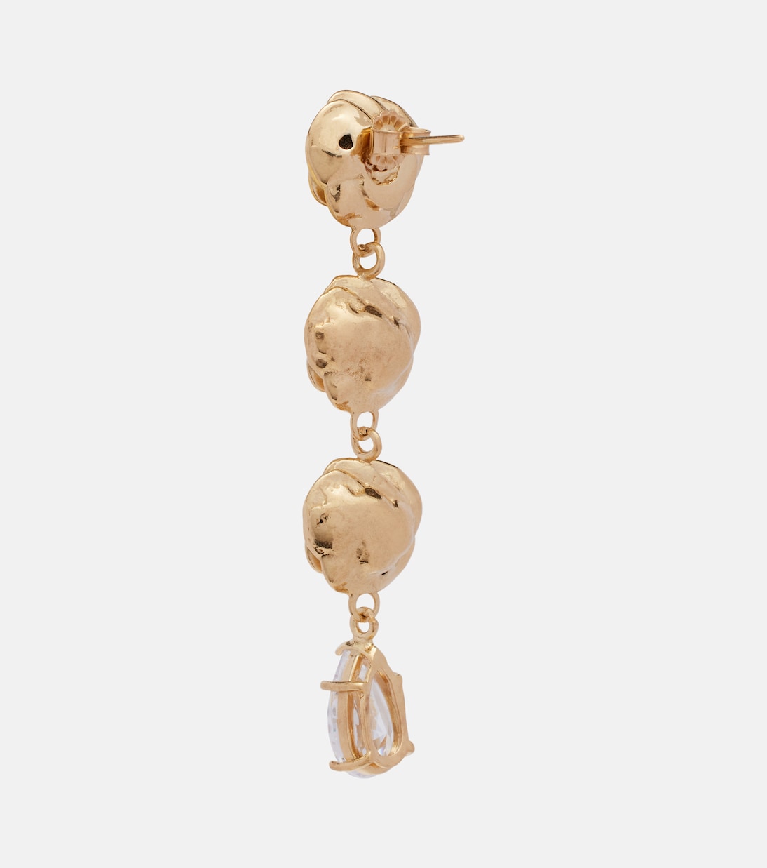 Crystal-embellished gold-plated drop earrings | Magda Butrym