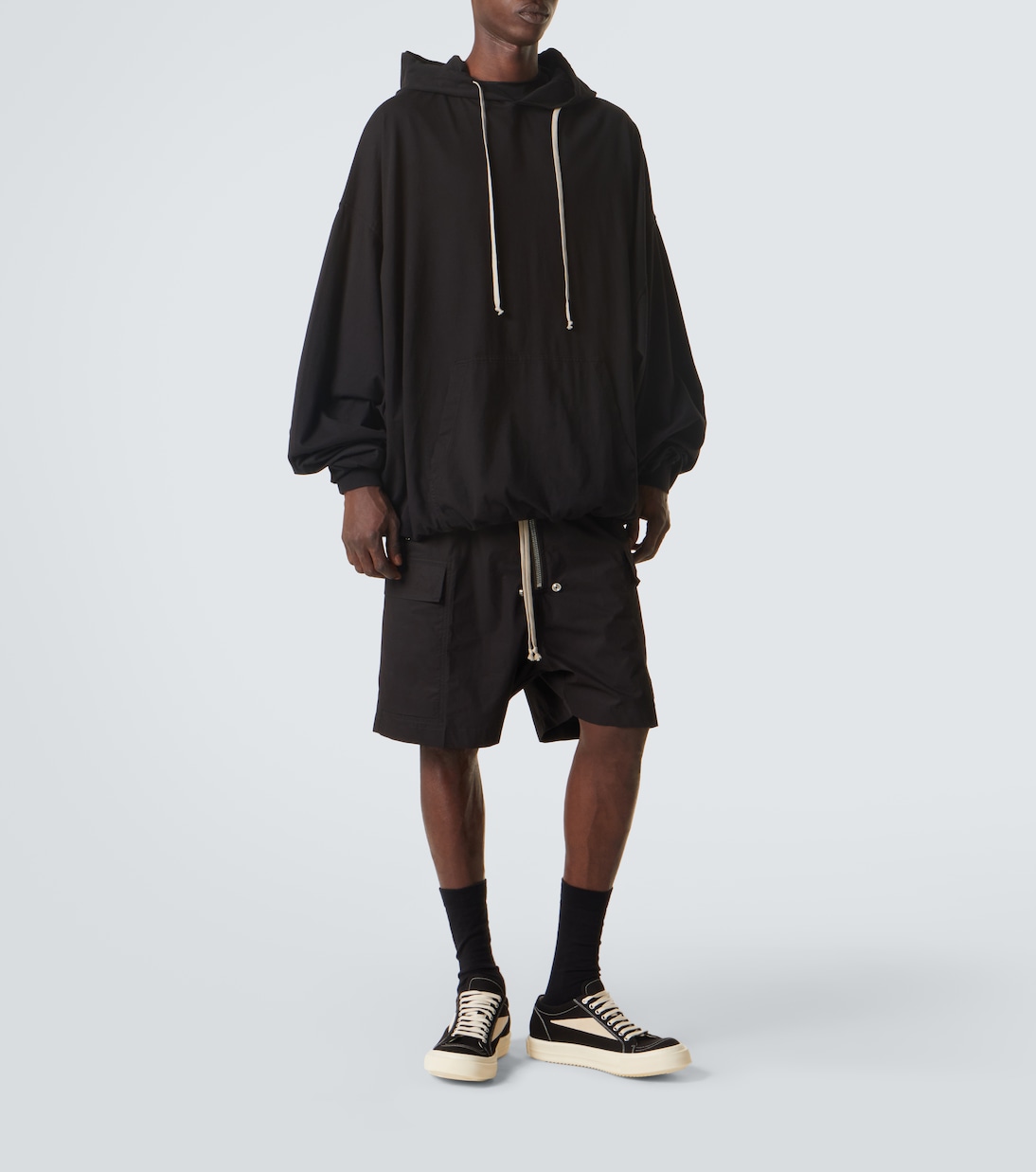 Vintage suede-trimmed canvas sneakers | Rick Owens