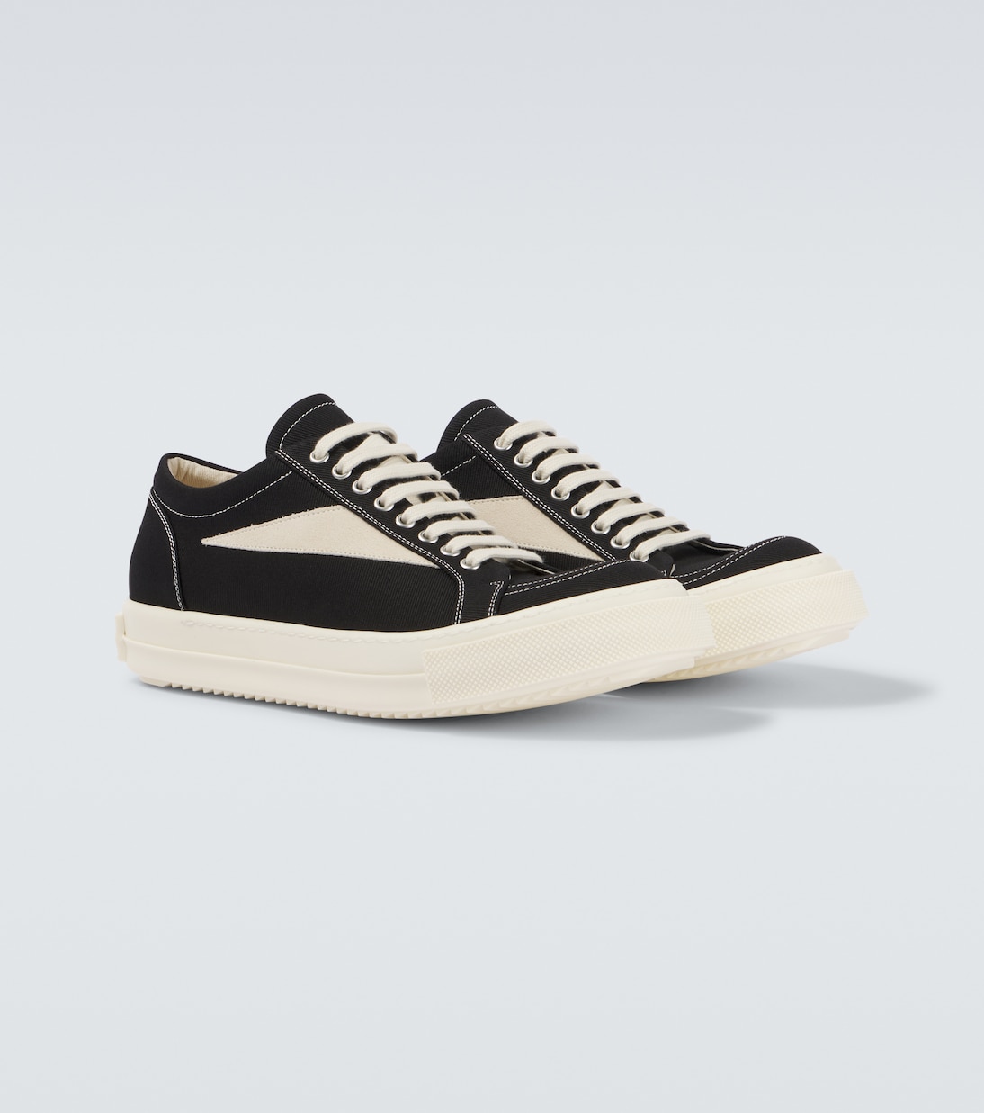 Vintage suede-trimmed canvas sneakers | Rick Owens
