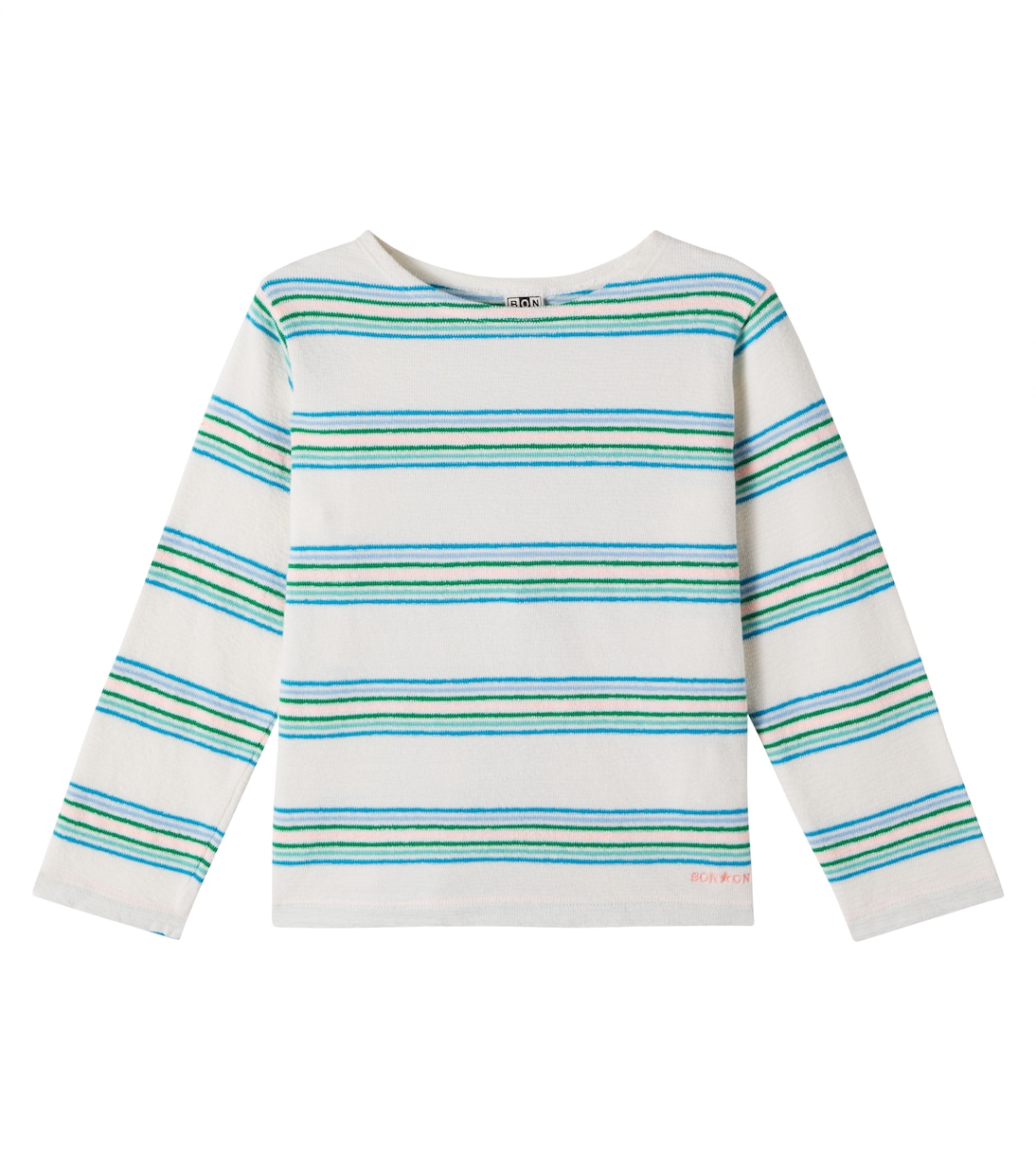 Striped cotton jersey top | Bonton