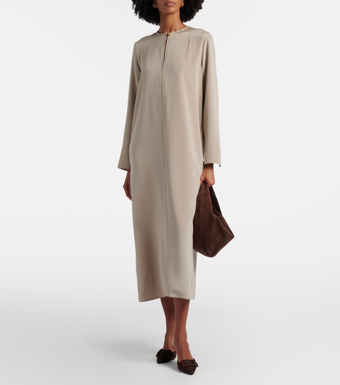 Vestido midi Unghia en mezcla de seda | Max Mara