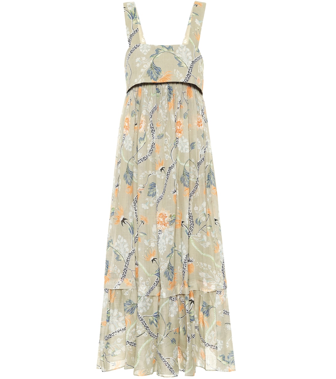 Abito midi a stampa floreale in ramia | Chloé
