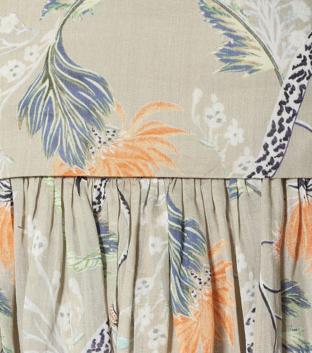 Abito midi a stampa floreale in ramia | Chloé