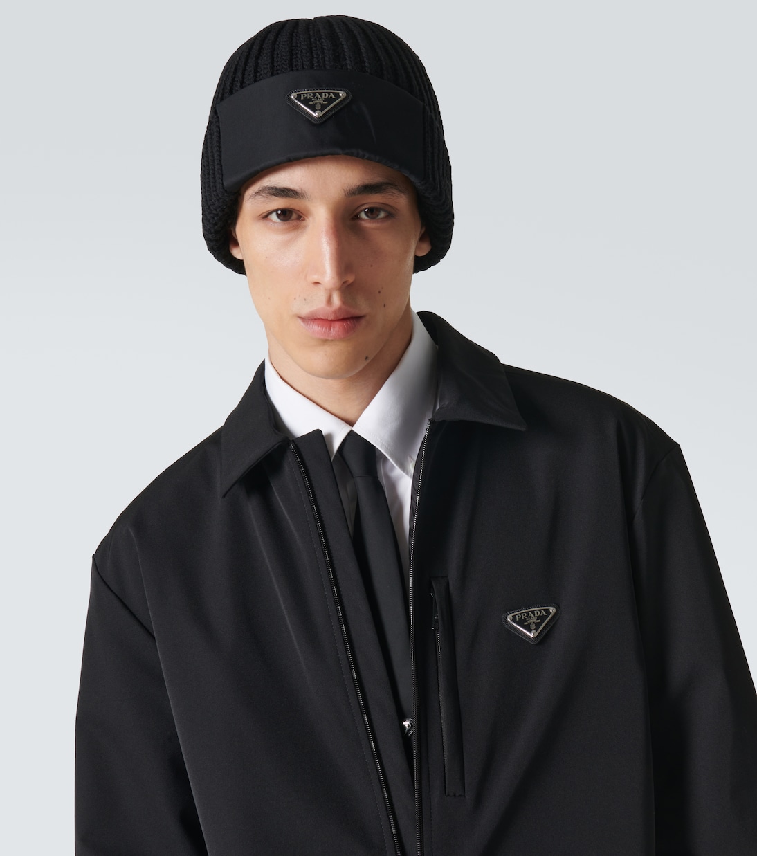 Wool and Re-Nylon gabardine hat | Prada