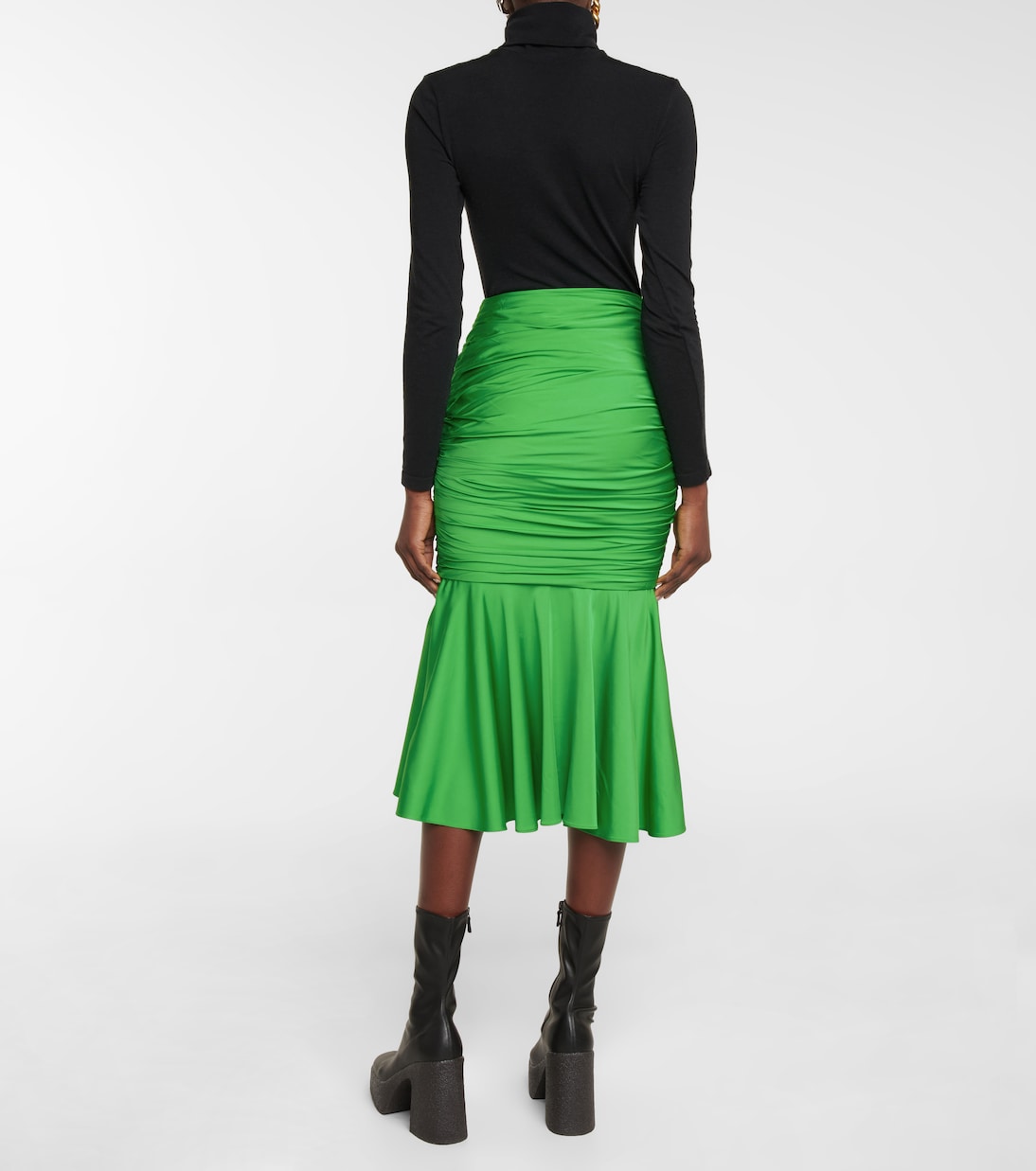 Falda midi fruncida | Stella McCartney