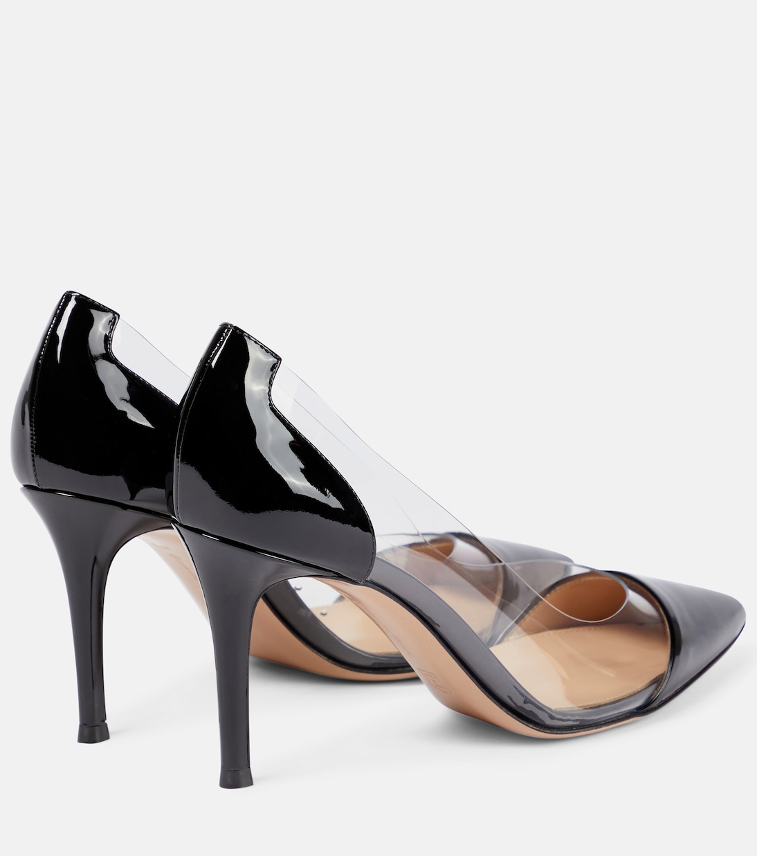 Escarpins Plexi 85 en cuir verni et PVC | Gianvito Rossi