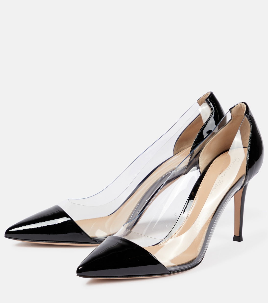 Escarpins Plexi 85 en cuir verni et PVC | Gianvito Rossi
