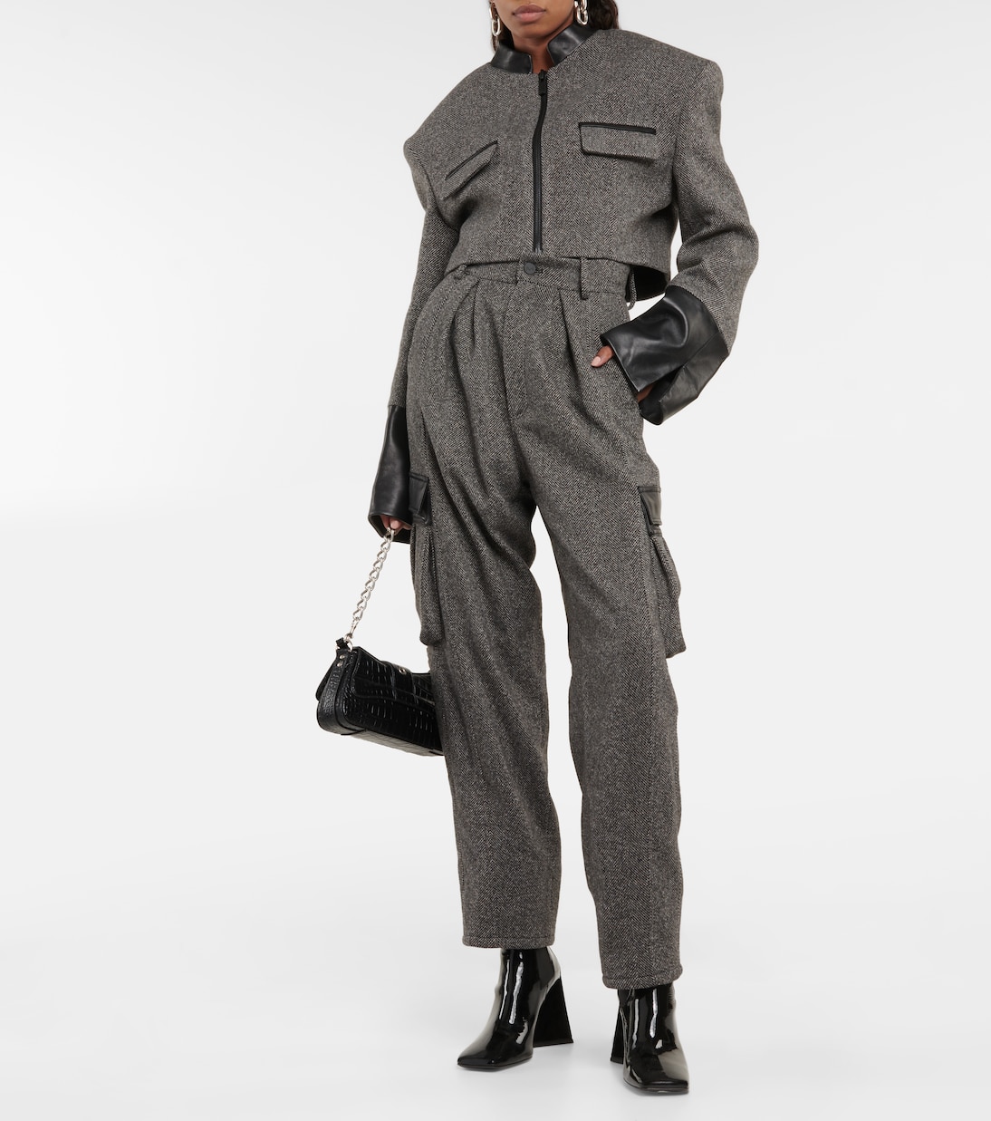Pantalon cargo Tres à taille haute | The Mannei