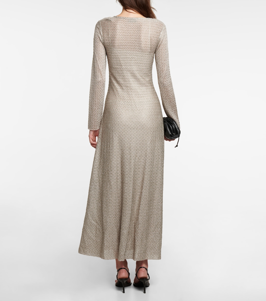 Metallic knit maxi dress | Missoni