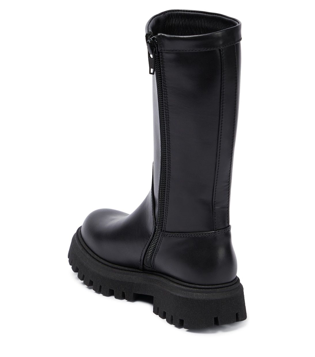Stivali in pelle con logo | Moschino Kids