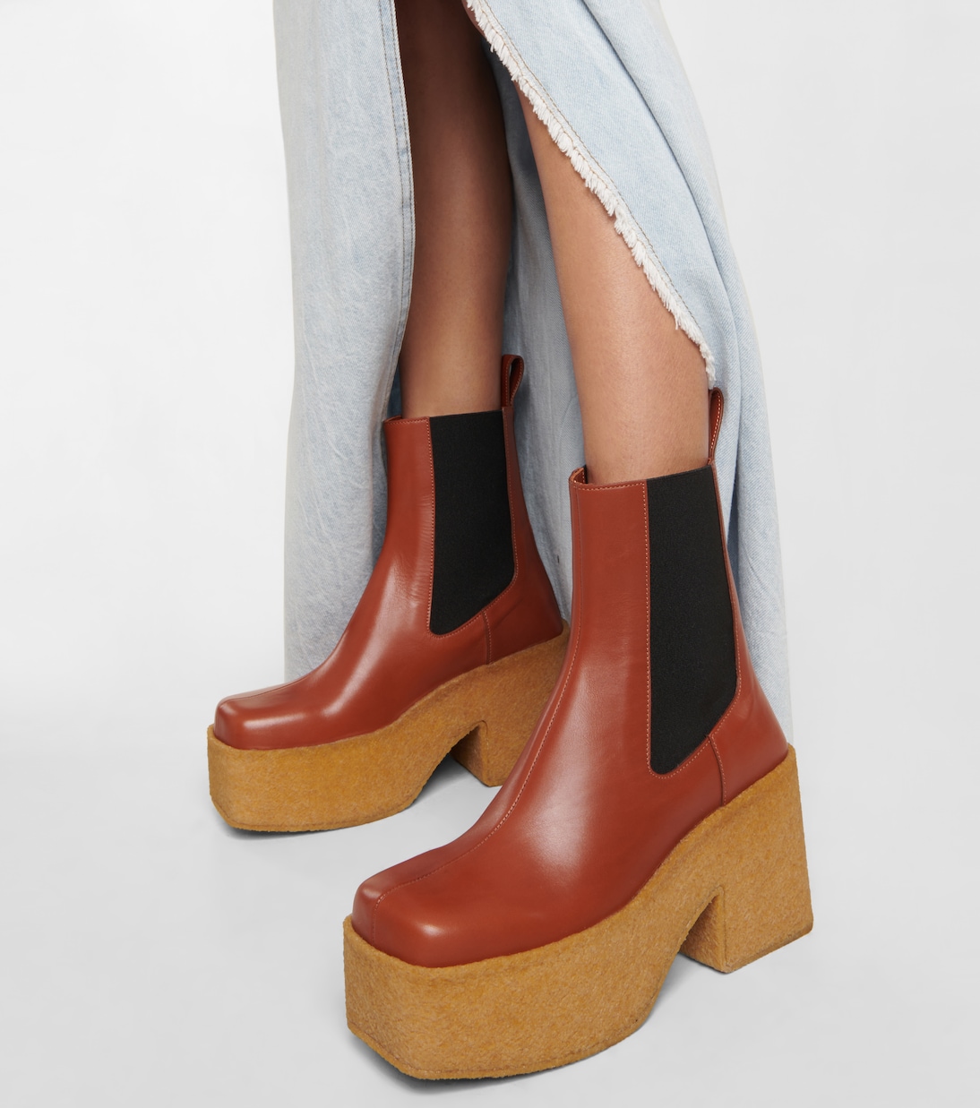 Platform leather boots | Dries Van Noten