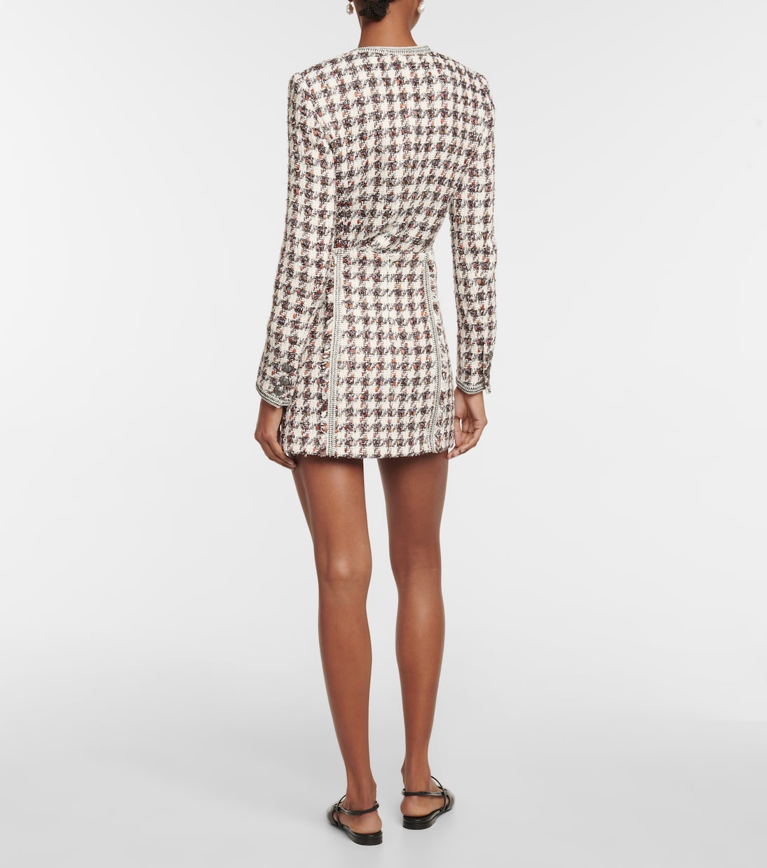 Stark houndstooth tweed miniskirt | Veronica Beard