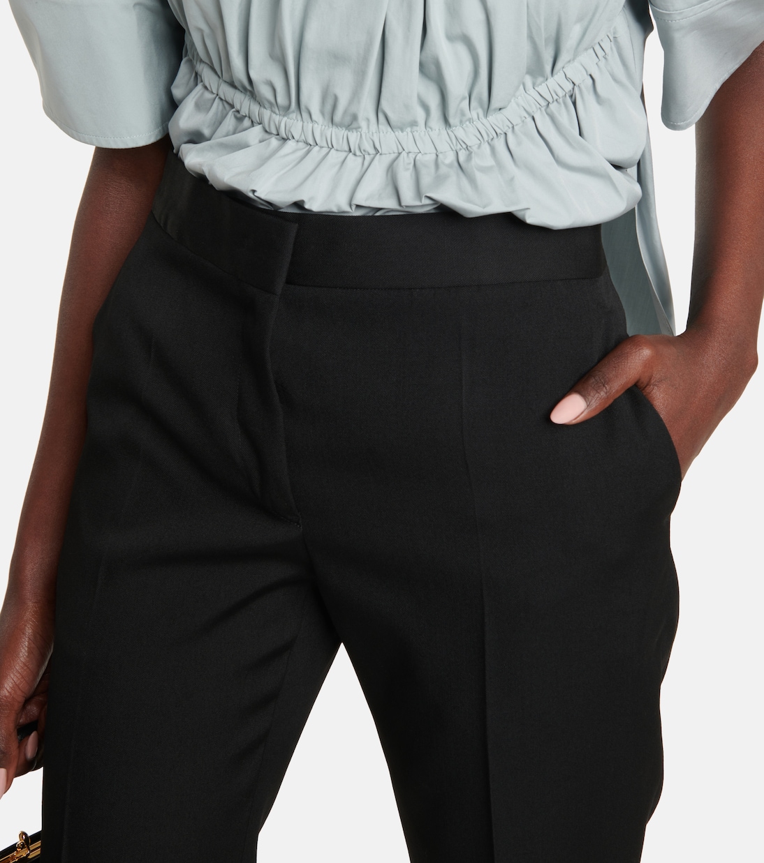 Tailored straight wool pants | Jil Sander