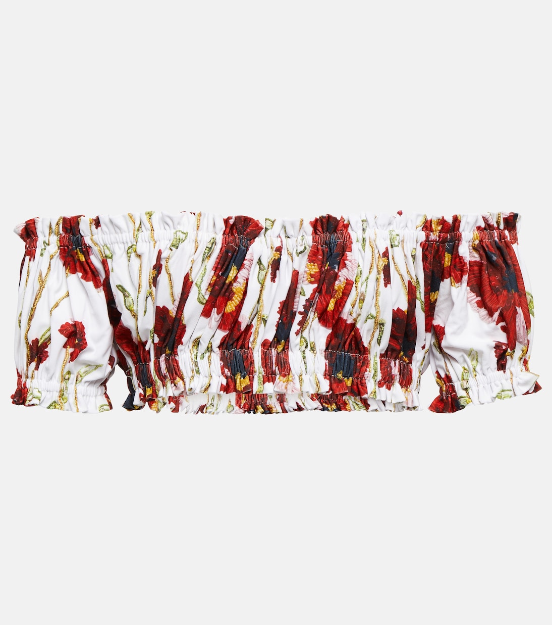 Jose floral off-shoulder crop top | Norma Kamali