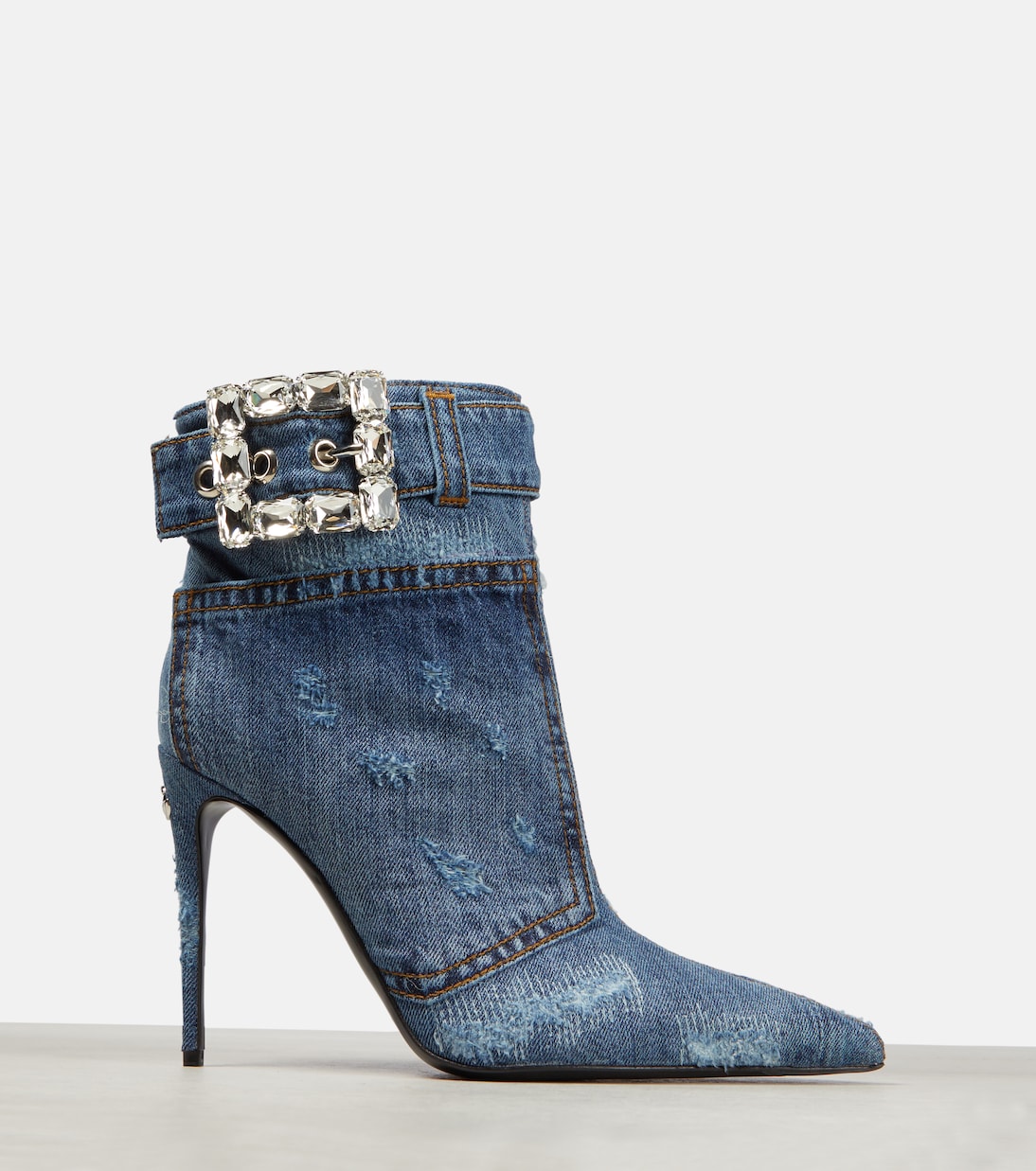 Embellished denim ankle boots | Dolce&Gabbana