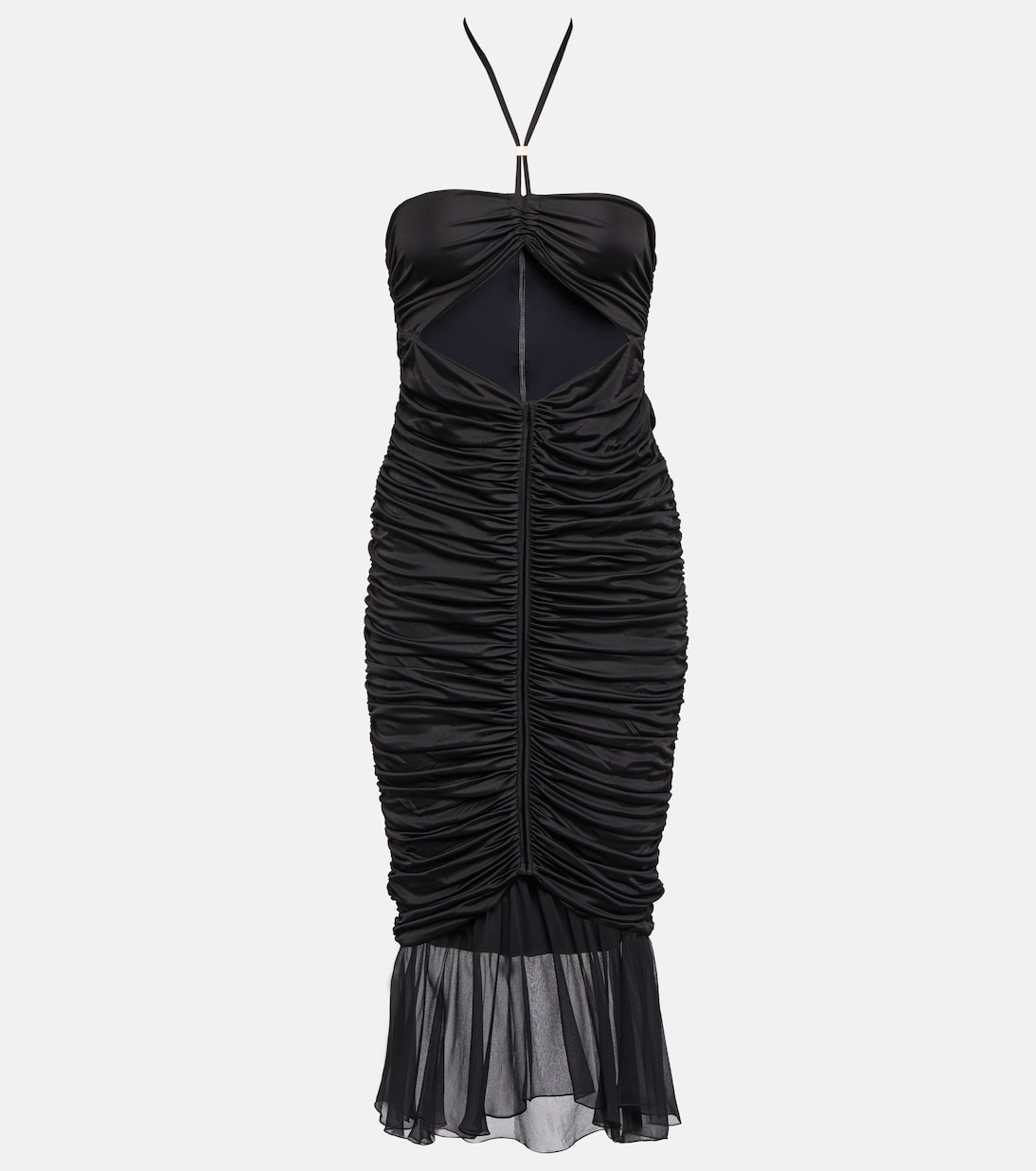 Vestido midi de jersey fruncido | Blumarine