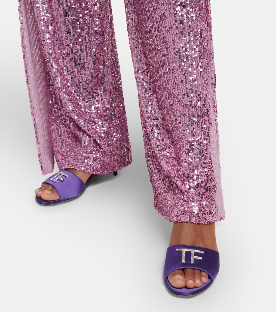Pantoletten aus Satin | Tom Ford