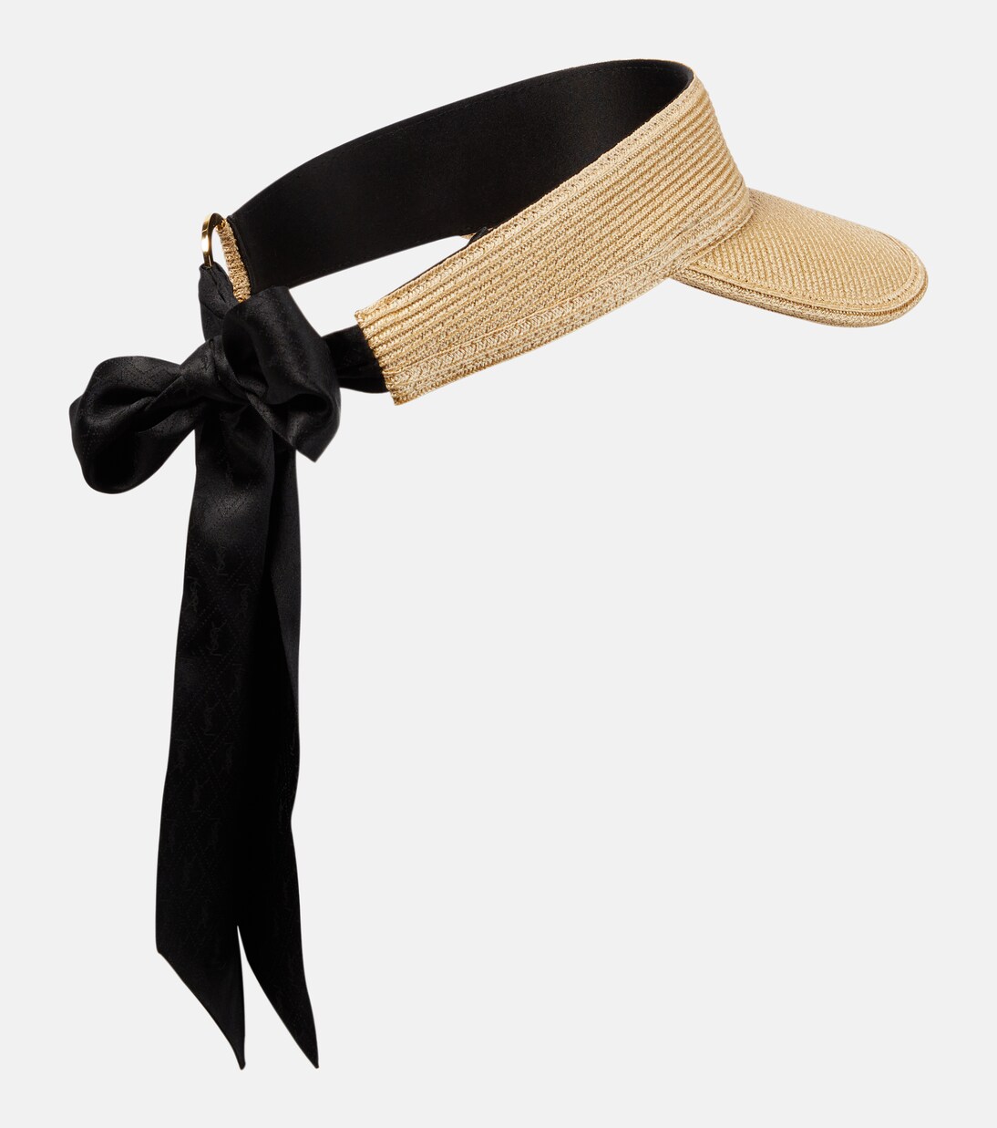 SAINT LAURENT Visiera in effetto raffia per stile giovane e trendy