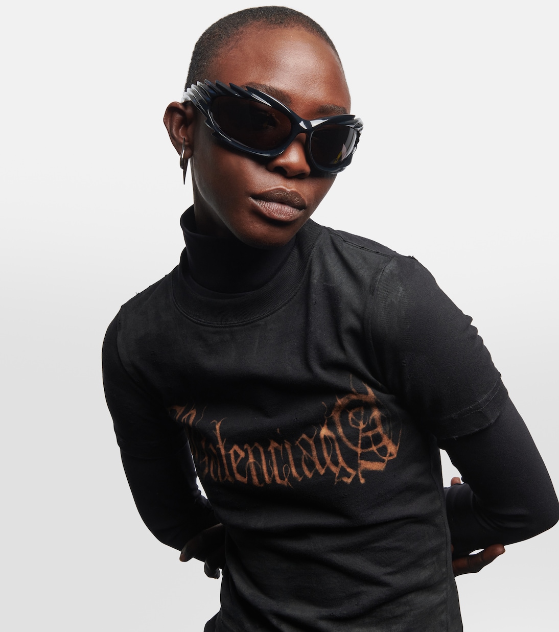Spike rectangular sunglasses | Balenciaga