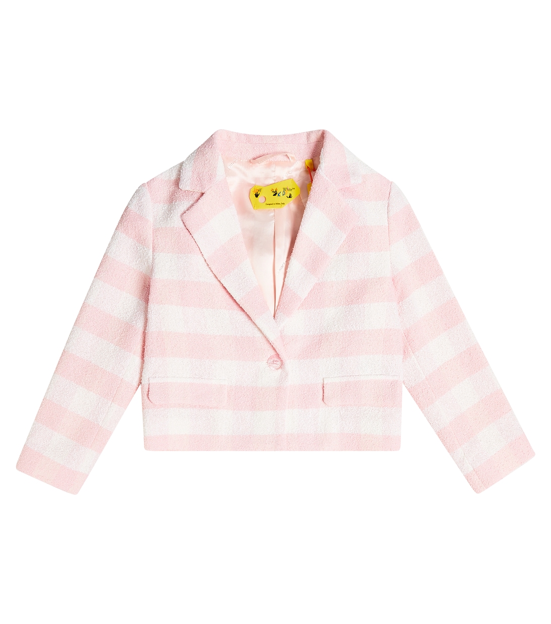 Blazer in misto cotone a righe | Off-White Kids