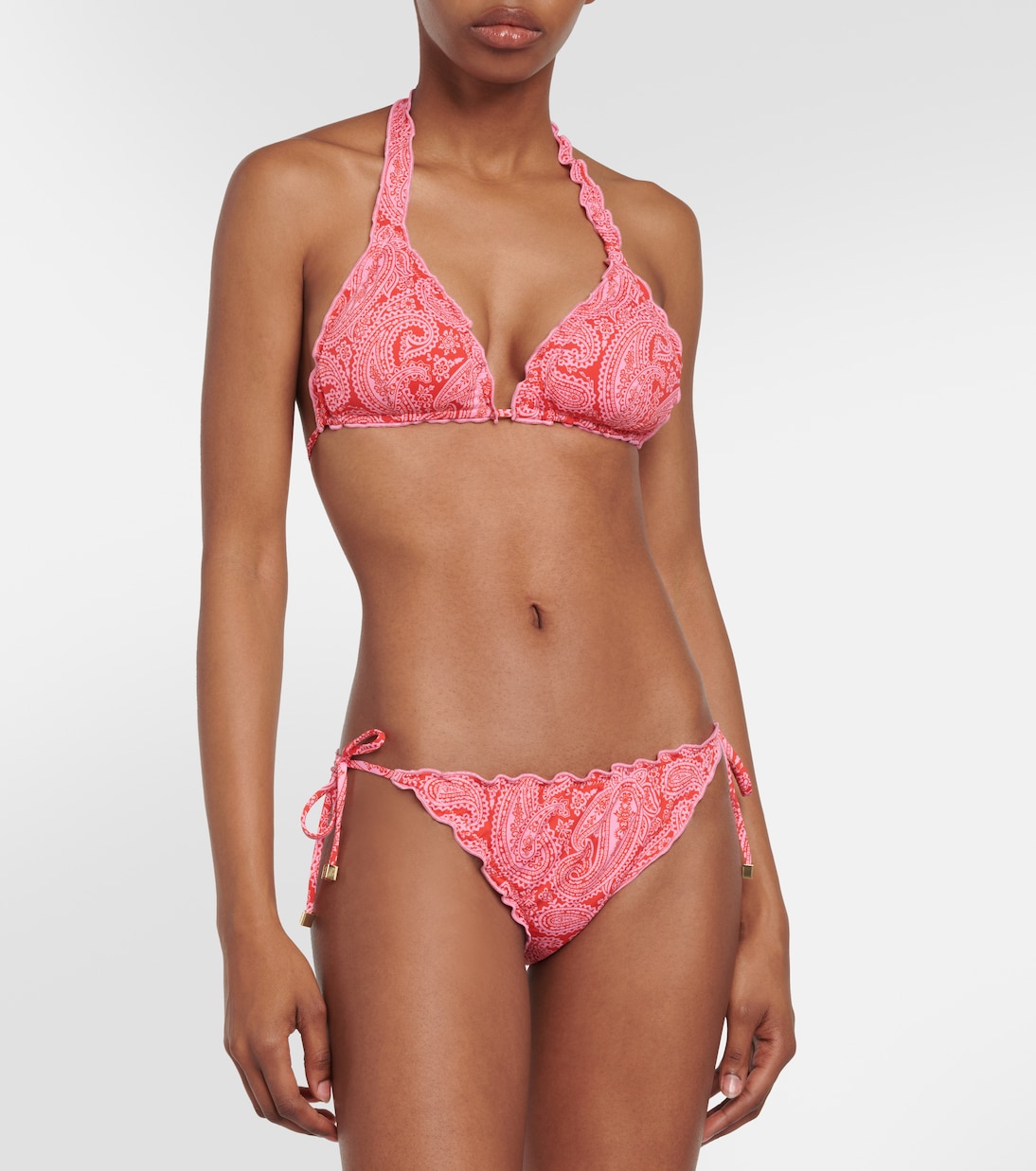 Tangier reversible ruffle triangle bikini bottom | Heidi Klein