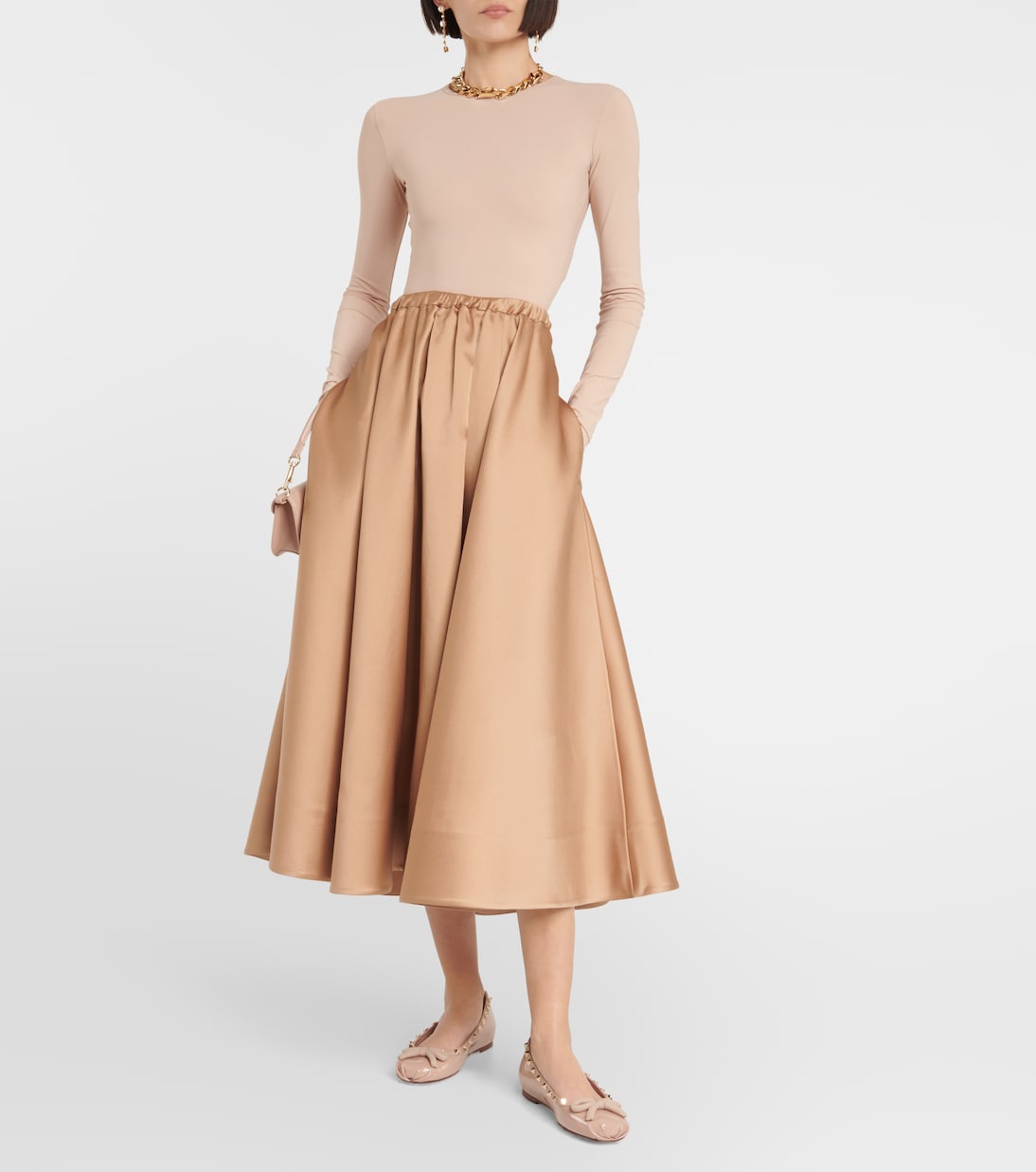 Rockstud patent leather ballet flats | Valentino Garavani