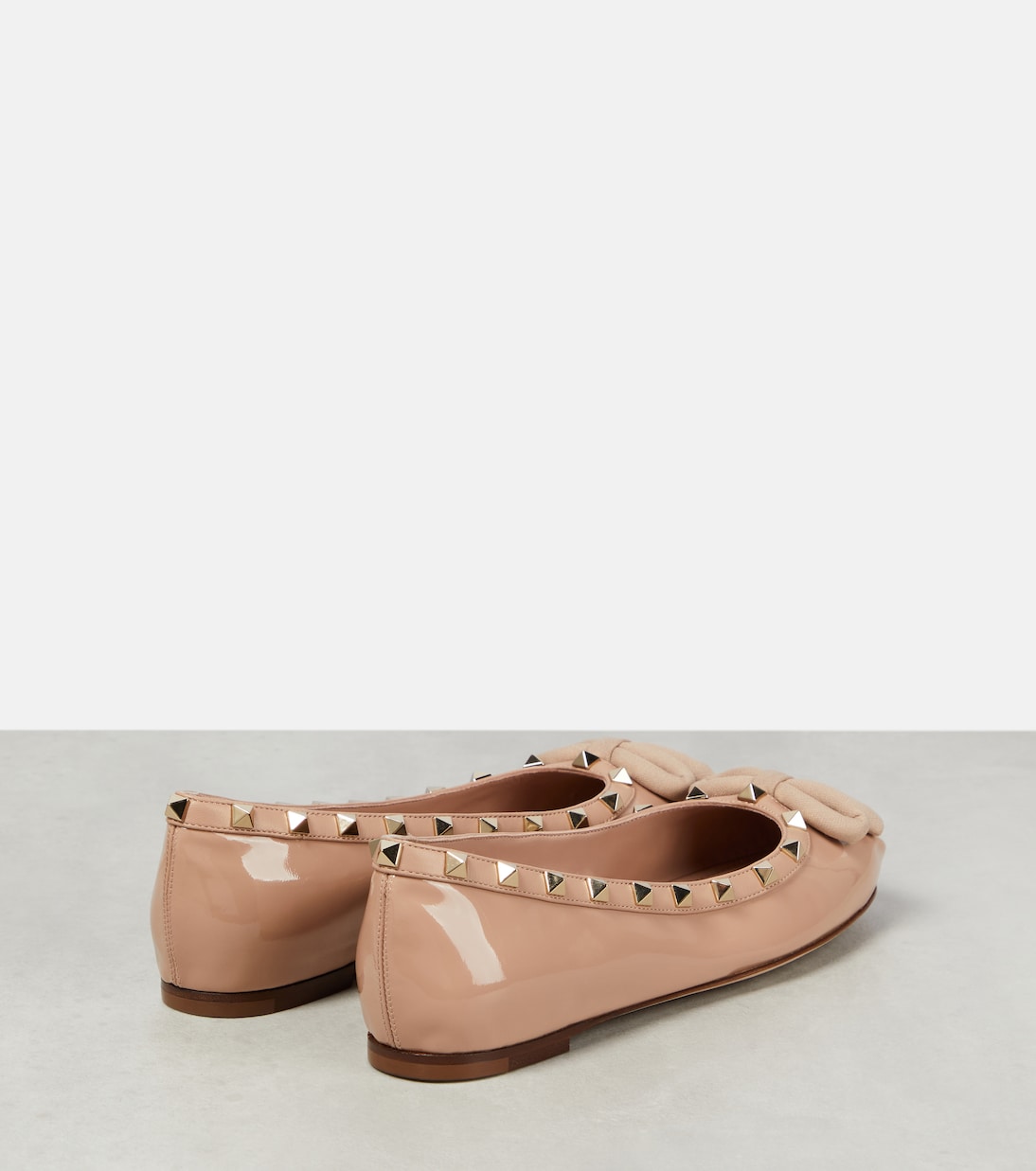 Rockstud patent leather ballet flats | Valentino Garavani