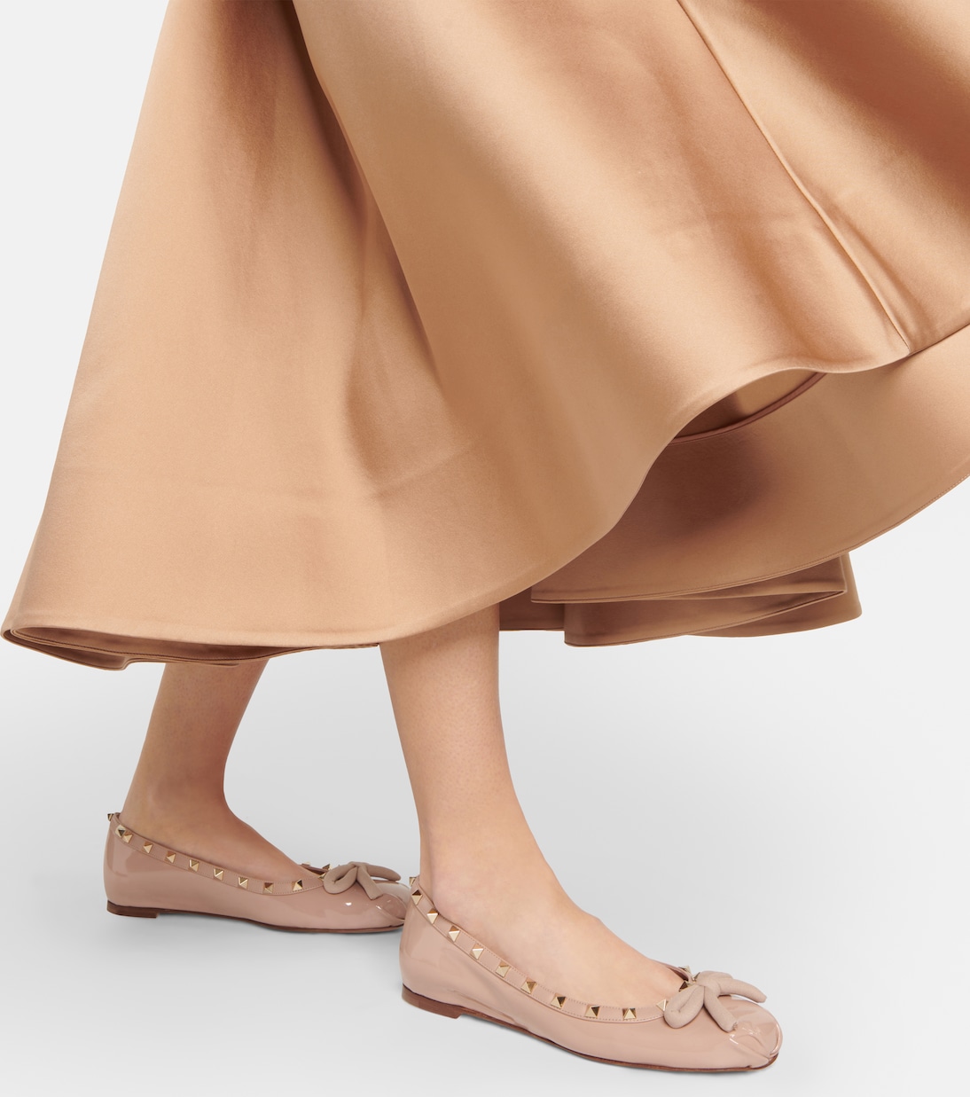 Rockstud patent leather ballet flats | Valentino Garavani