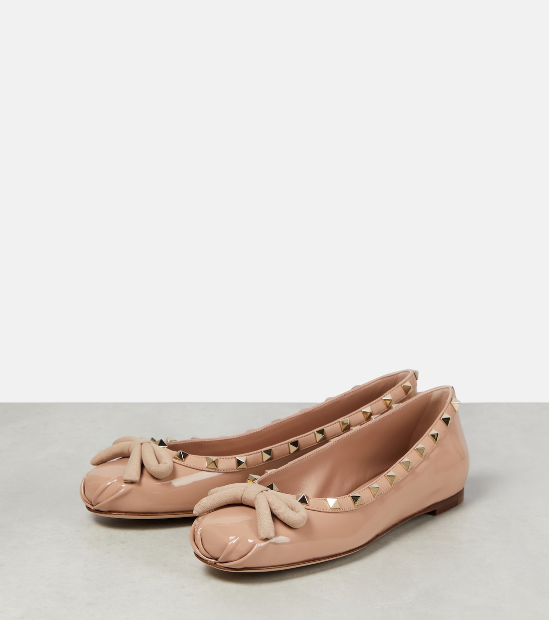 Rockstud patent leather ballet flats | Valentino Garavani