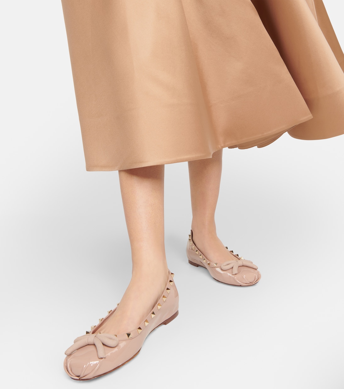 Rockstud patent leather ballet flats | Valentino Garavani