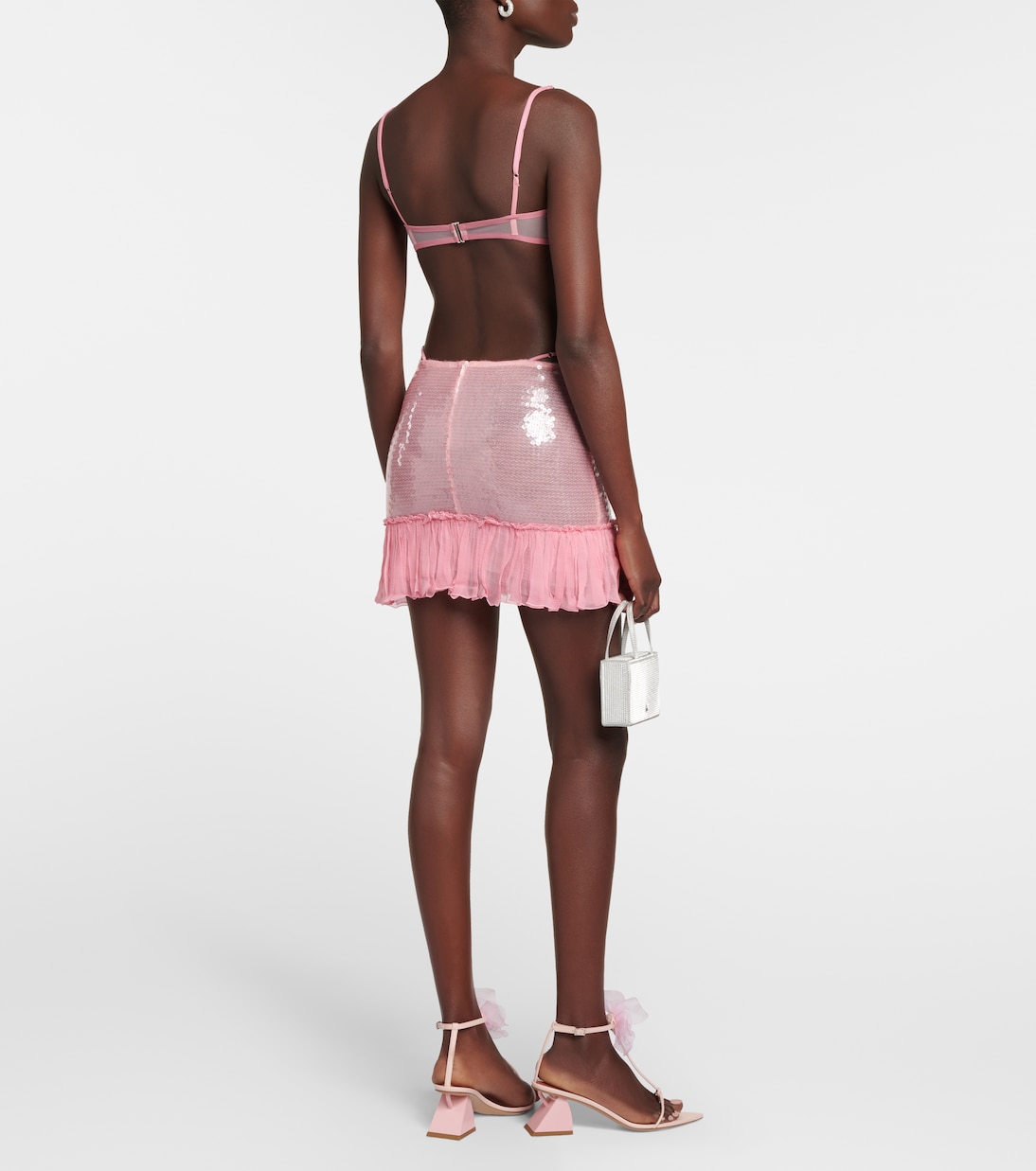 Sequined tiered miniskirt | Nensi Dojaka