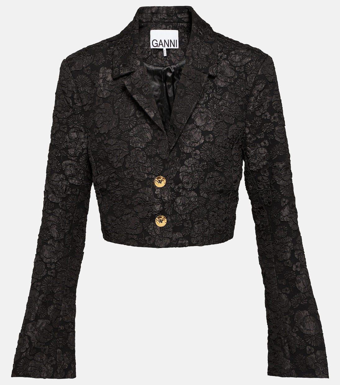 Blazer raccourci en jacquard | Ganni