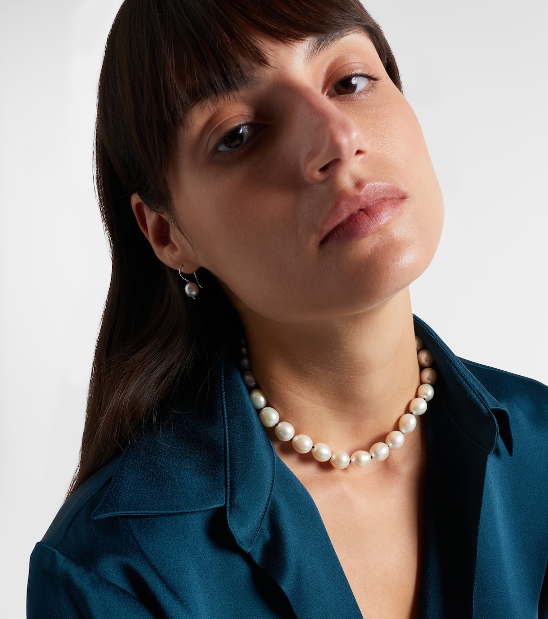 Deco Collar sterling silver necklace with pearls | Sophie Buhai