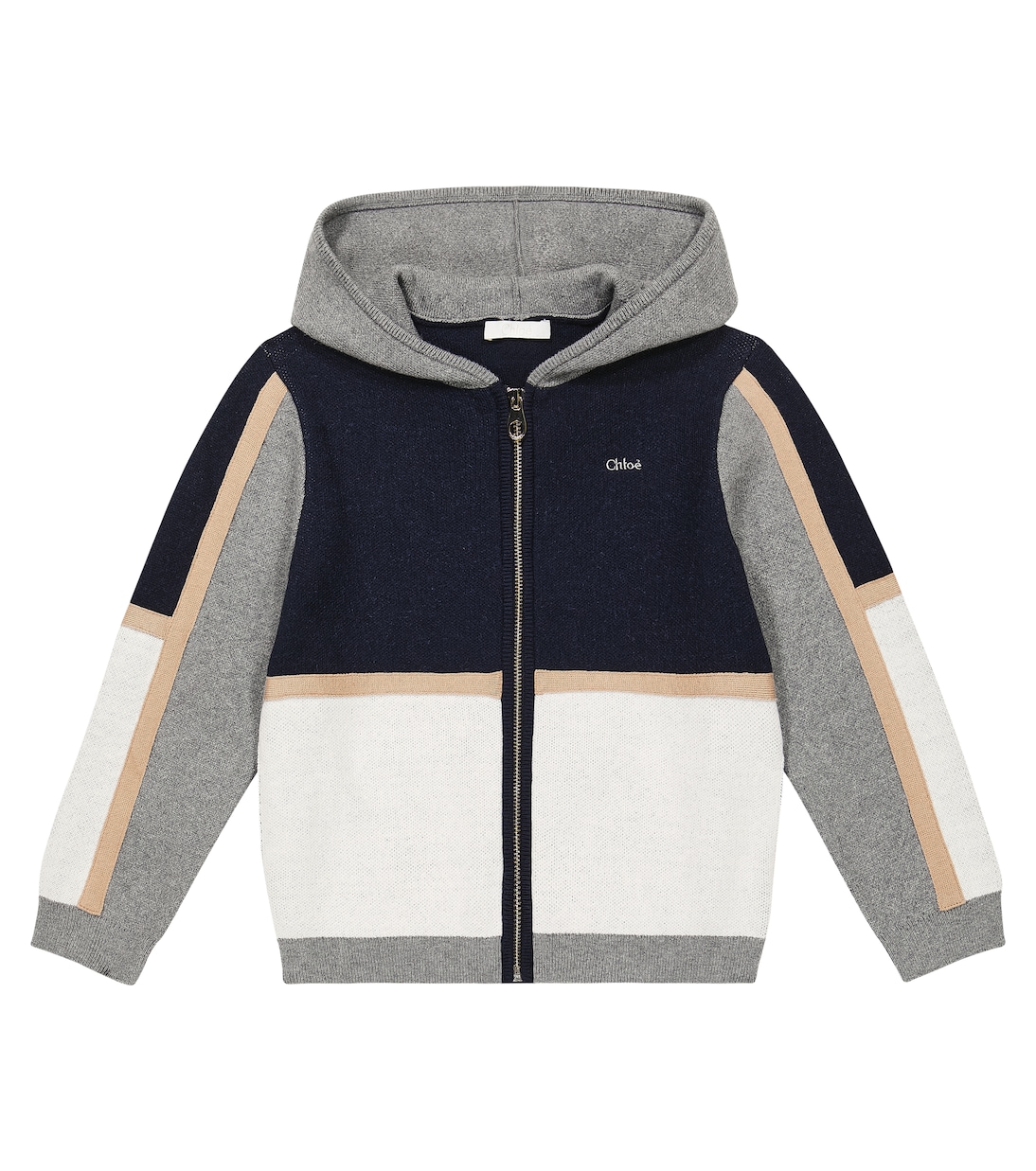 Sudadera con capucha de algodón y lana | Chloé Kids