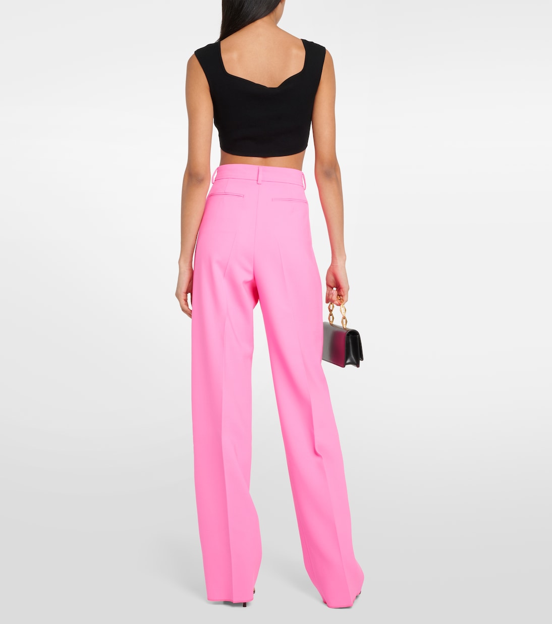 Weite High-Rise-Hose Tibet aus einem Wollgemisch | Sportmax