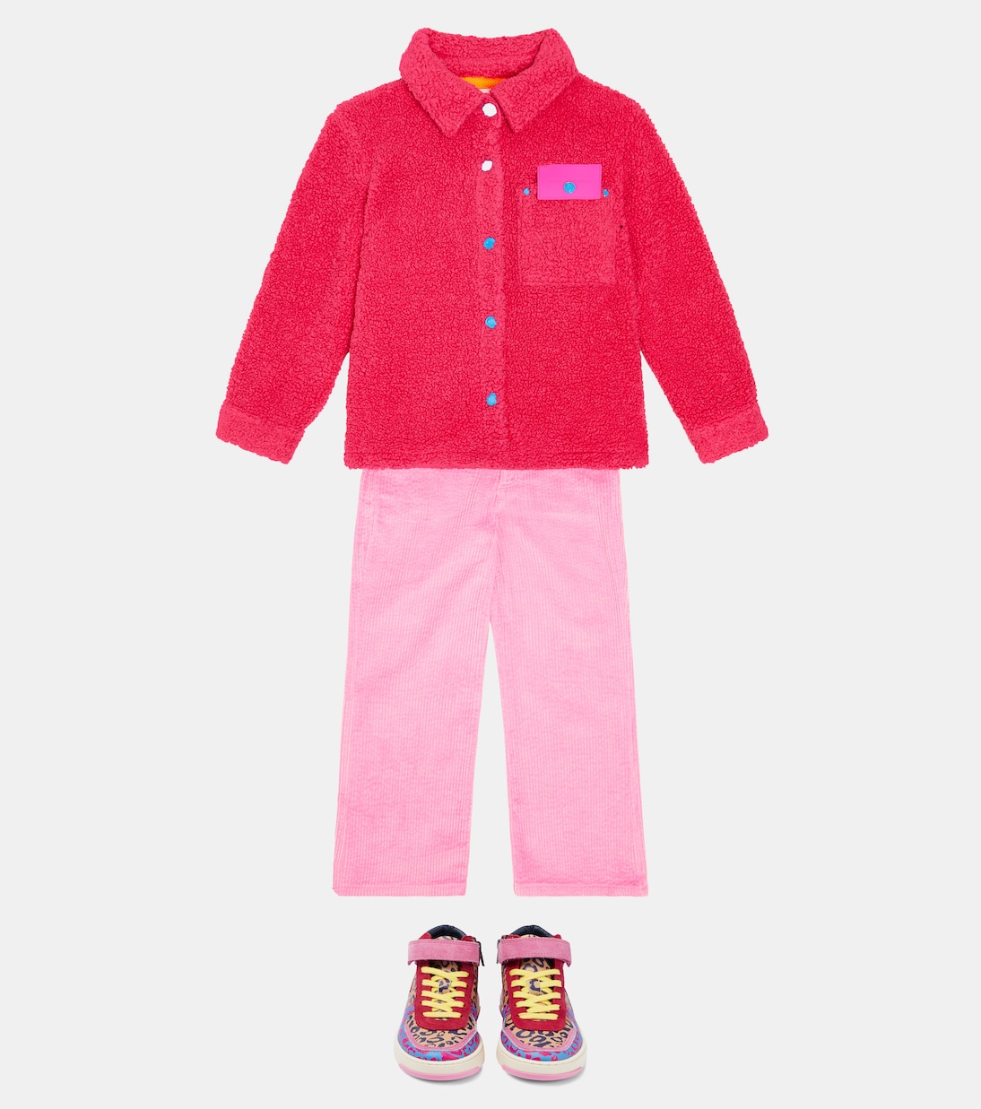 Appliqué faux shearling jacket | Marc Jacobs Kids
