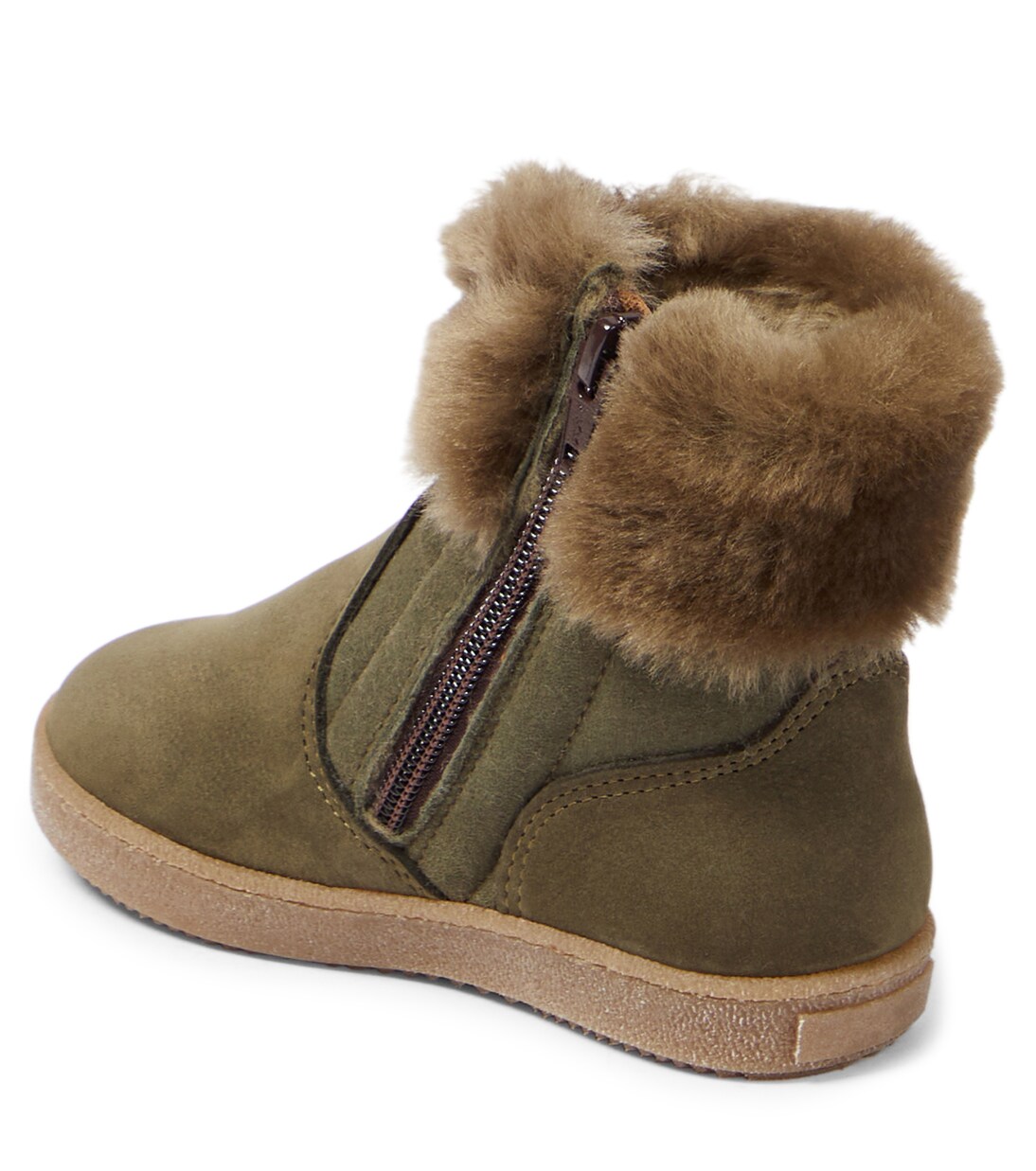 Shearling-trimmed suede ankle boots | PèPè