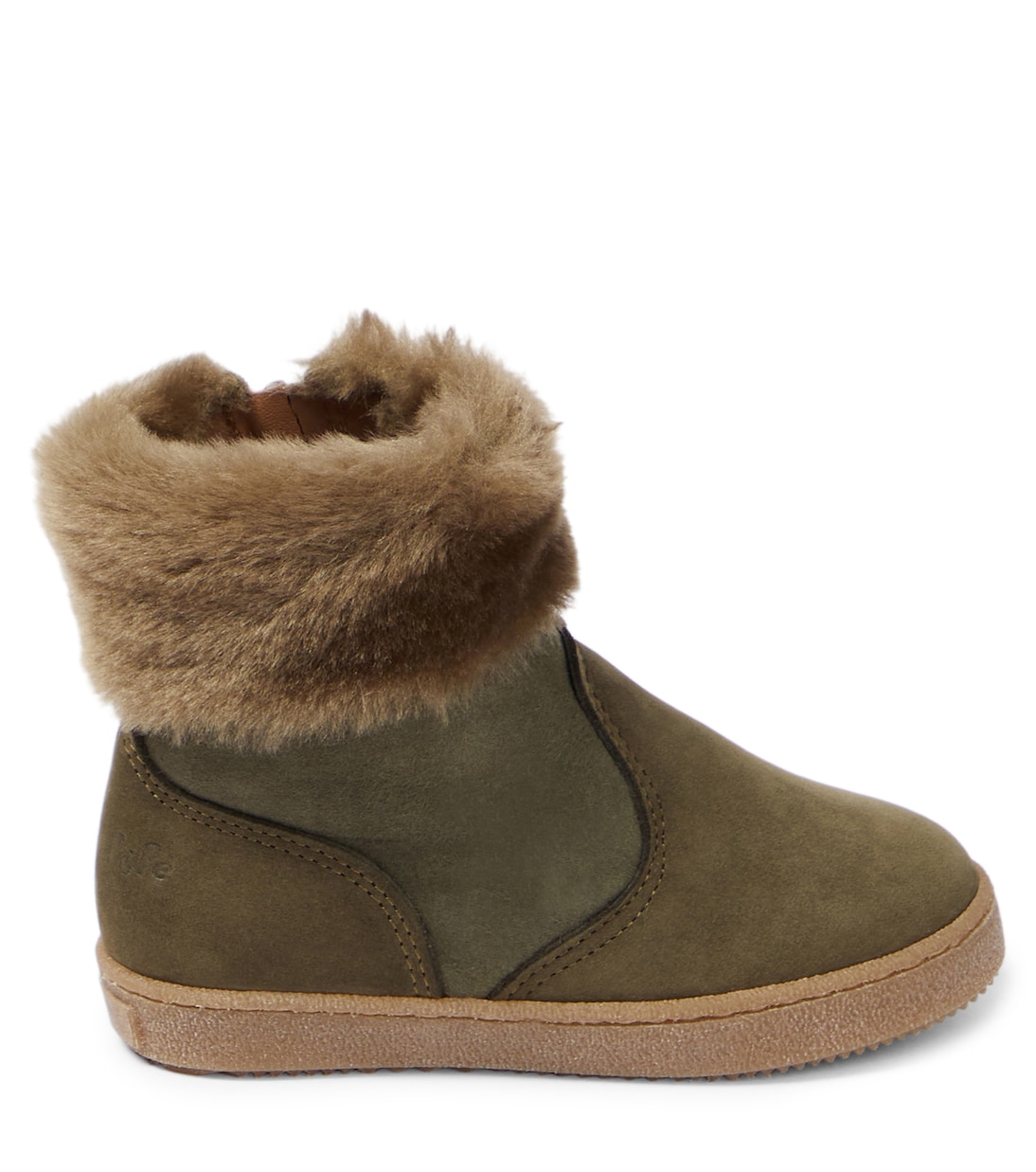 Shearling-trimmed suede ankle boots | PèPè