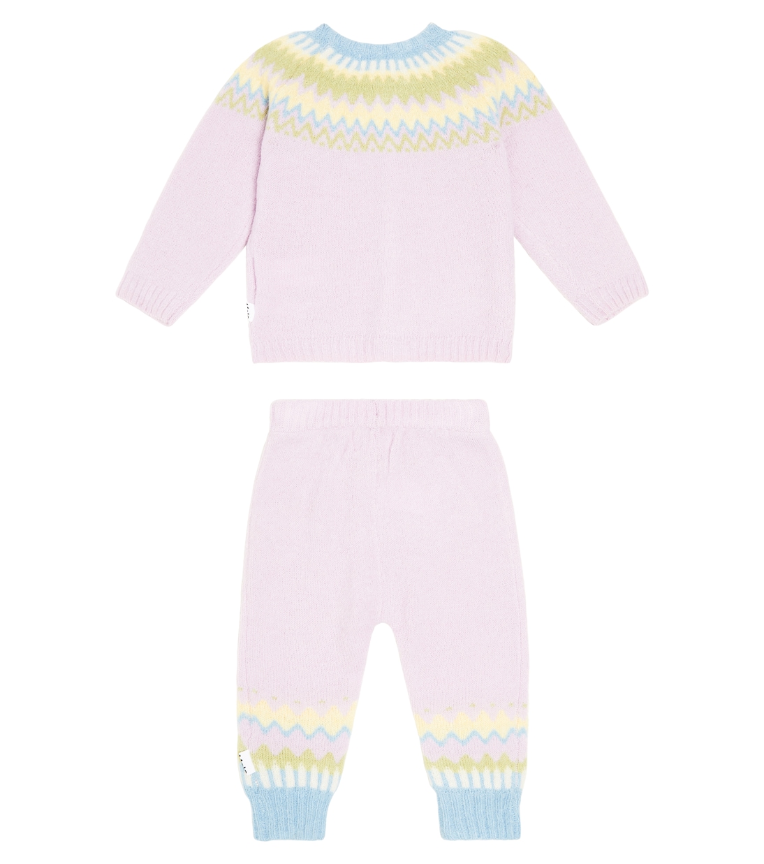 Baby wool-blend cardigan and pants set | Molo