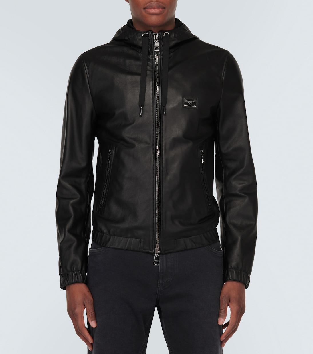 Chaqueta de piel con logo | Dolce&Gabbana