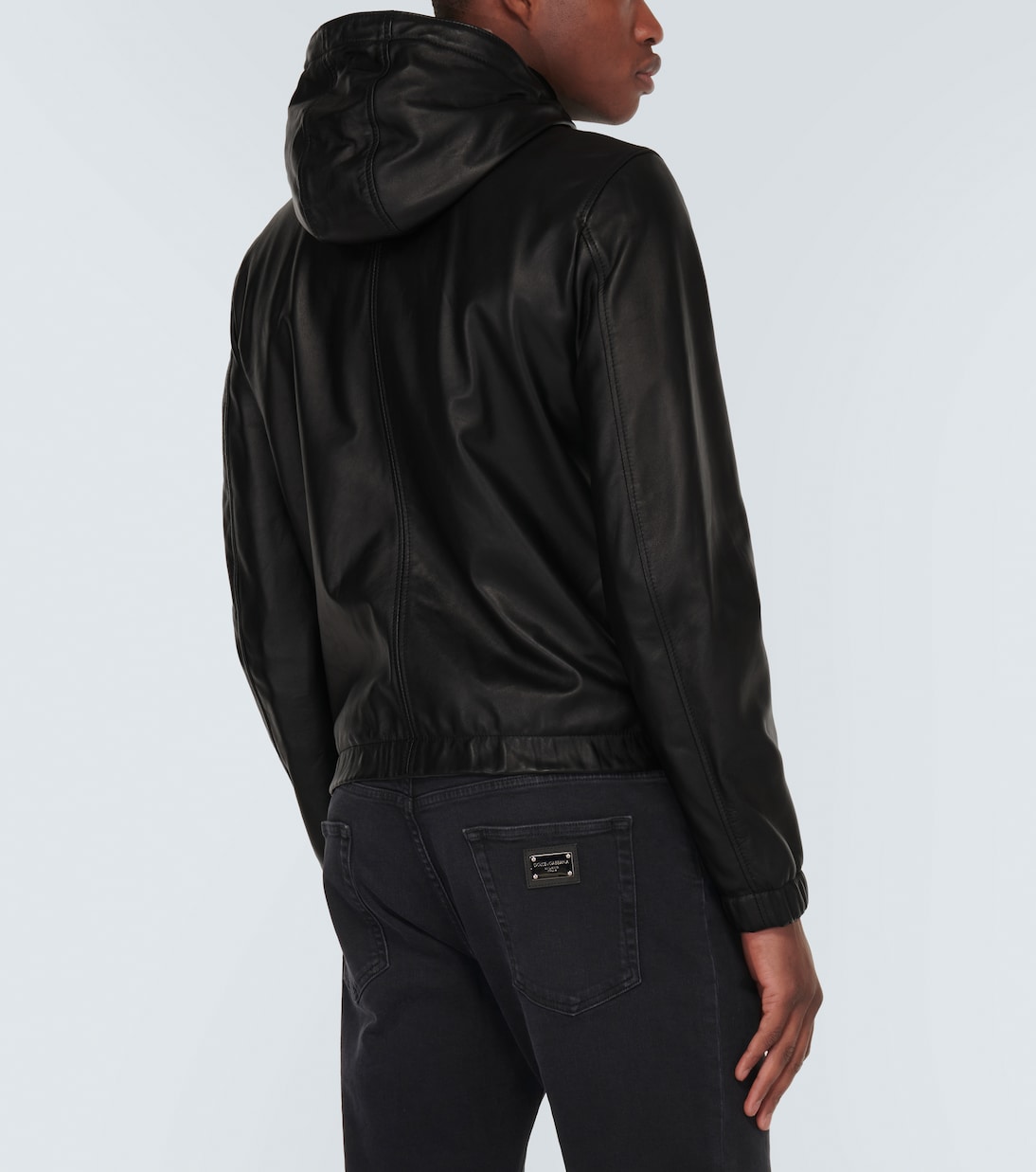Chaqueta de piel con logo | Dolce&Gabbana