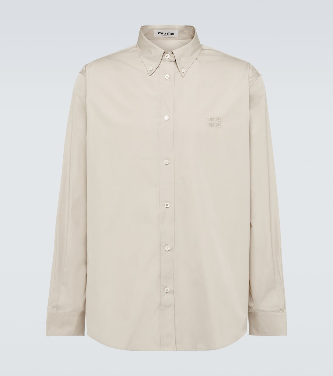Camicia in popeline di cotone | Miu Miu