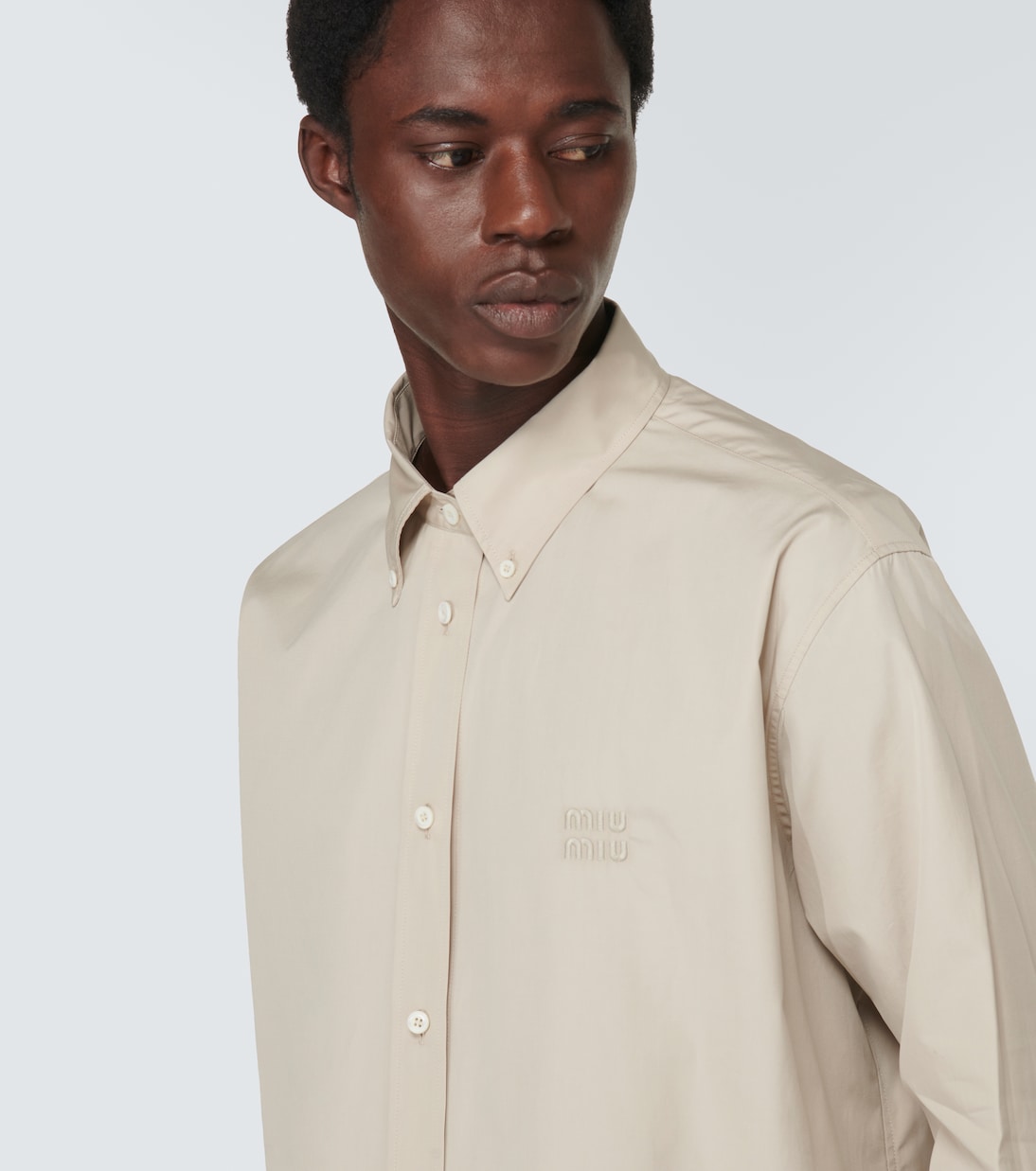 Camicia in popeline di cotone | Miu Miu